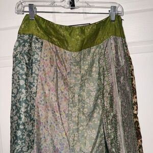 Vintage Silk Boho long Skirt Natura Summer Women's Size Small